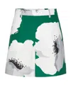 Valentino Garavani Printed Cotton Bermuda Shorts In Green
