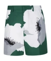 Valentino Garavani Printed Cotton Bermuda Shorts In White