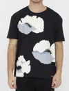 Valentino Flower Portrait-print Crewneck T-shirt In Multi