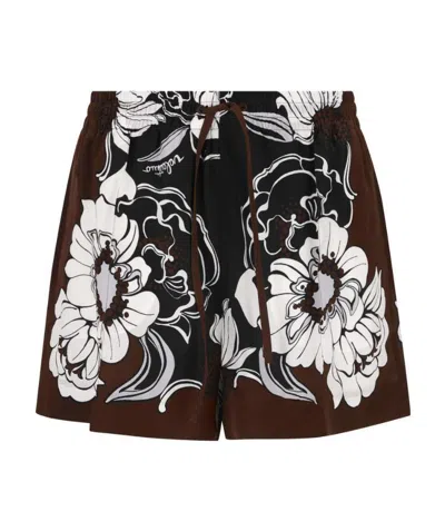 Valentino Flower Print Shorts In Multi
