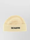 Valentino Garavani Chez  Cotton And Wool Beanie In Pink