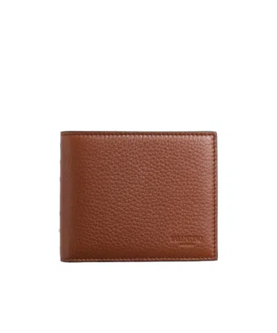 Valentino Garavani Folding Wallet In Brown