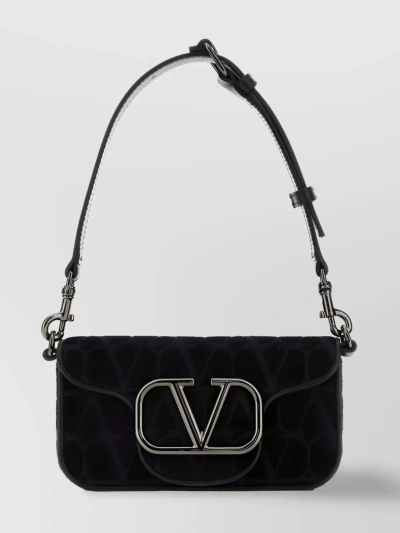 Valentino Garavani Foldover Quilted Shoulder Bag In Black
