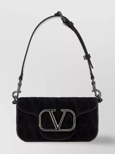Valentino Garavani Foldover Quilted Shoulder Bag In Black