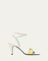 Valentino Folifoliage Sling Back Pumps In White