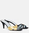 Valentino Foliefoliage 65 Suede Sandal In Black