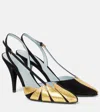 Valentino Foliefoliage 90 Suede Slingback Pumps In Black