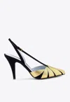Valentino Foliefoliage 90 Suede Slingback Pumps