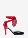 Valentino Garavani Foliefoliage Sandal With Color-block Design And Beaded Accents In Black