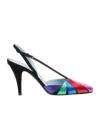 Valentino Garavani Women Foliefoliage Slingback Pumps In Black/multicolor
