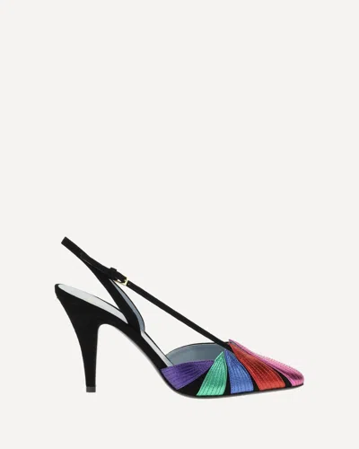 VALENTINO GARAVANI FOLIEFOLIAGE SLINGBACK PUMPS