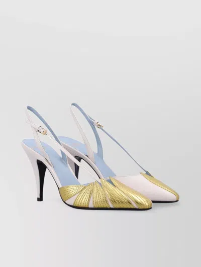 Valentino Garavani Folifoliage Sling Back Pumps In Multi