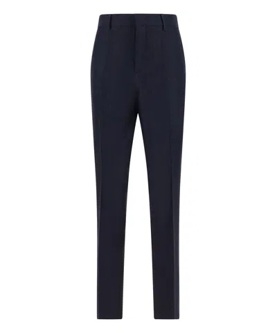Valentino Formal Trousers In Blue