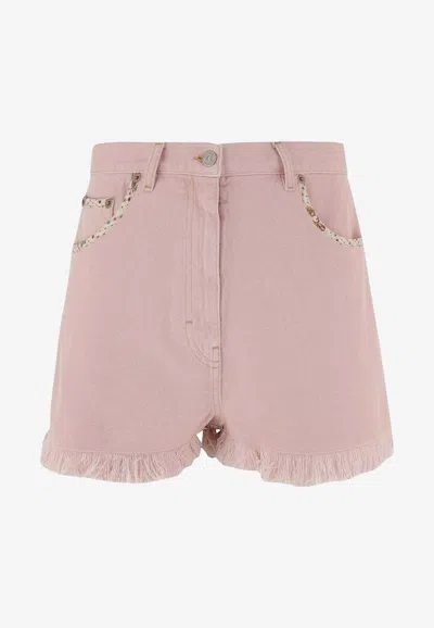VALENTINO FRAYED MINI SHORTS