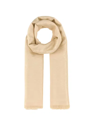 Valentino Frayed Scarf In Neutral