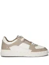 Valentino Freedots Leather Sneakers In Grey