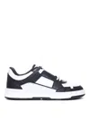 Valentino Dotsliberty Sneakers Leather Perforated Toe In Black