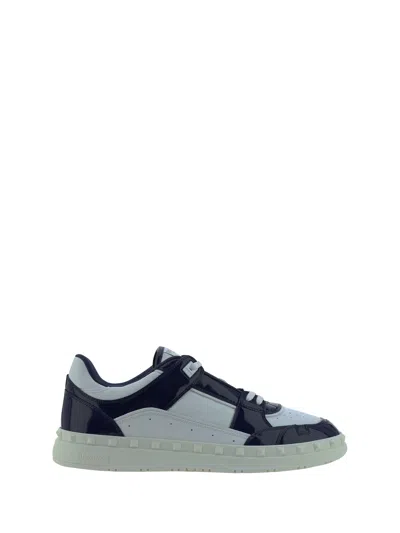 Valentino Garavani Patent Leather Freedots Low-top Sneakers In White