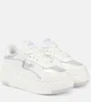 Valentino Freedots Xl Leather Platform Sneakers In Weiss