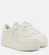 Valentino Freedots Xl Leather Platform Sneakers In White