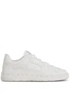 Valentino Garavani Leather Freedots Sneakers Studded Detailing In Whitewhitewhite