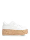 Valentino Leather Platform Sneakers Perforated Detailing