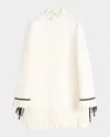 Valentino Kurzes Crepe Couture Kleid Frau Elfenbein 50 In Ivory