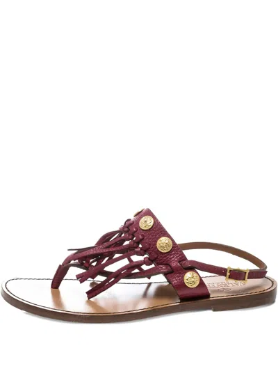 Pre-owned Valentino Garavani Fringe Coin Sandals
