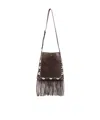 Valentino Fringe-detailed Cross Body Bag In Black