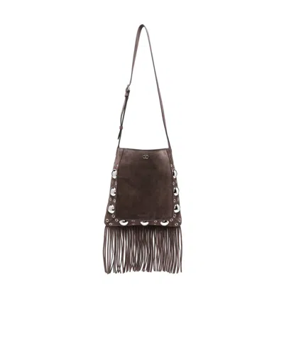 Valentino Garavani Fringe-detailed Cross Body Bag In Black