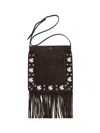 Valentino Fringe Shoulder Bag In Testa Di Moro