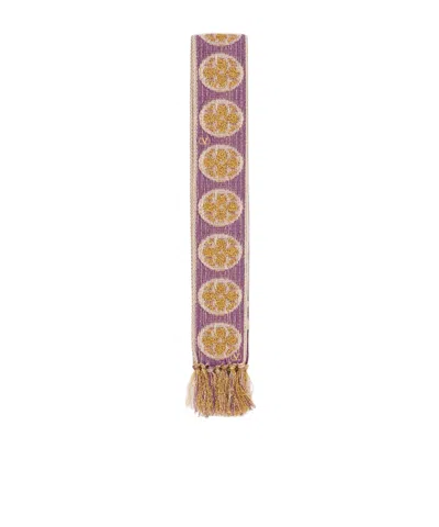 Valentino Fringed Scarf In Brown