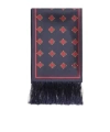 Valentino Opticool Silk Bandeau Scarf With Fringe In Black