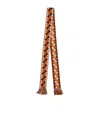 Valentino Fringed Scarf In Brown