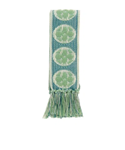 Valentino Fringed Scarf In Green