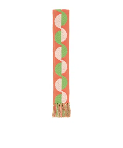 Valentino Fringed Scarf In Nude