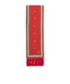 Valentino Garavani Chamber Silk Bandeau Scarf With Fringe In Red