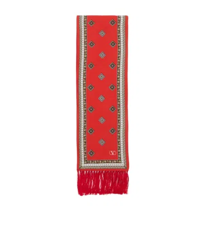 VALENTINO VALENTINO	CHAMBER FRINGED EDGE SCARF