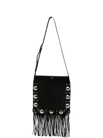 Valentino Garavani Fringed Stud-embellished Tote Bag In Pink