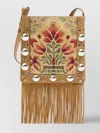Valentino Fringed Studs Floral Eyelet Shoulder Bag