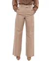 Valentino Front-pleated Wide-leg Pants In Beige
