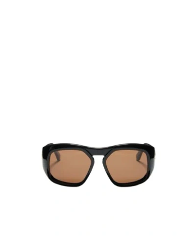 Valentino Full Frame Sunglasses In Black/brown