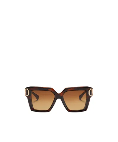 Valentino Full Frame Sunglasses In Brown