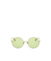 Valentino Full Frame Sunglasses In Light Gold/havana Beige/light Green
