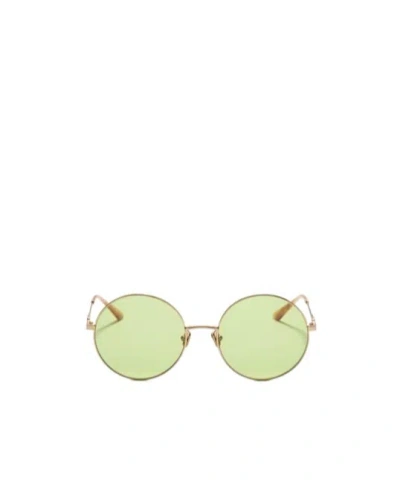 Valentino Full Frame Sunglasses In Light Gold/havana Beige/light Green