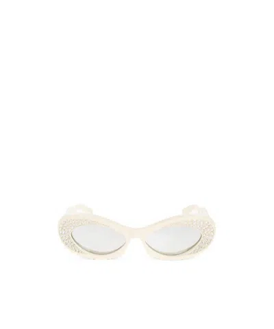 Valentino Full Frame Sunglasses In White