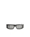 Valentino Rectangular Acetate Glasses Black In Black