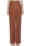 Valentino Functional Suiting Pant In Brown