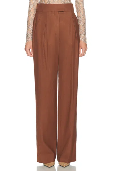Valentino Functional Suiting Pant In Brown