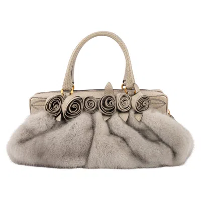 Pre-owned Valentino Garavani Valentino Fur Bag In Brown